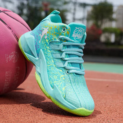 Classic Boys Basketball Shoes Kids Sneakers Fashion Tennis Kid Sport Shoes Outdoor Non-Slip Trainer Children School Basketball