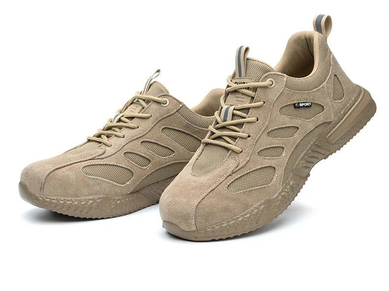 spring autumn light breathable work shoes mens work boots composite toe insulated shoes anti smash hard plastic toe safety shoes