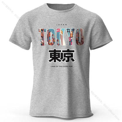 Tokyo Printed Fashion Forward 100% Cotton T-Shirt, Ultra Soft Round Neck Short Sleeve Tee, Perfect for Men & Women