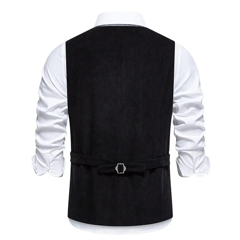 Four Seasons Suit Vest New Men's Fashion Contrast Embroidered Single Breasted Suits Waistcoat Workwear Groomsmen's Clothing
