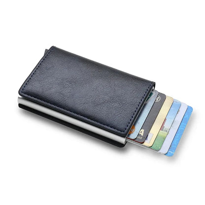 Portefeuilles Porte-cartes de Crédit en Fibre de Carbone Homme Marque RFID Noir Magique Pliant Cuir Mince Mini Portefeuille Petit Sac d'Argent Hommes Bourse