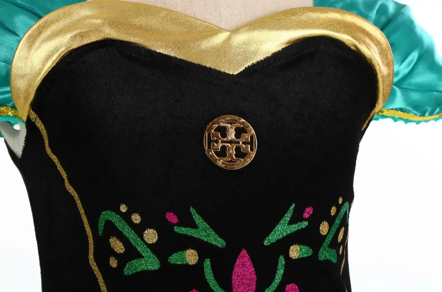 Girls Princess Anna Dress Birthday Party Dresses Halloween Disguise Cosplay Costume Fancy Green Dress Up Fantasia Anna Costumes