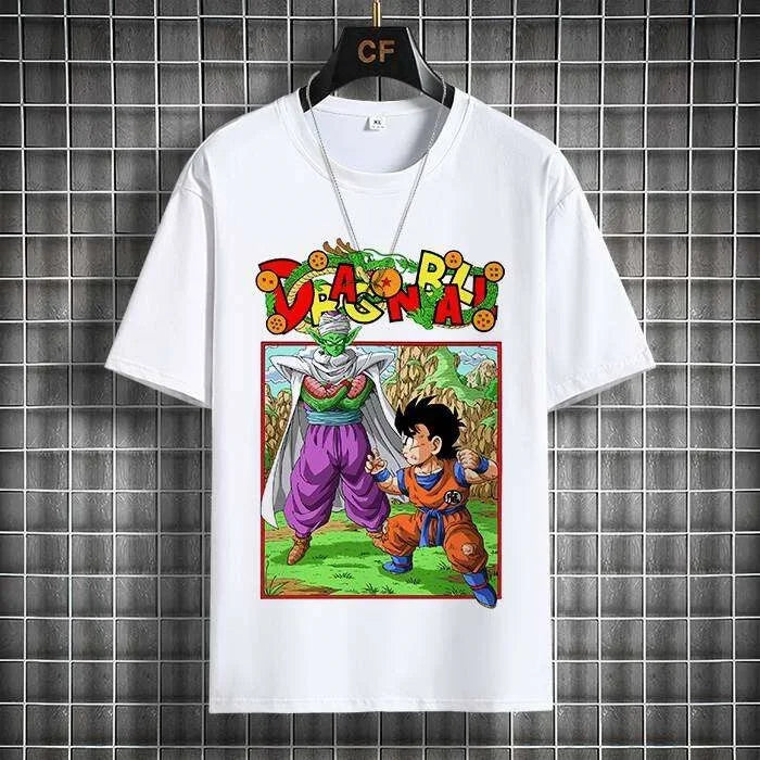 2026 Summer Dragon Ball Z Summer Trendy Short Sleeve Loose Fit T-Shirt Collaborative Release Bird Mountain Memorial Anime Goku