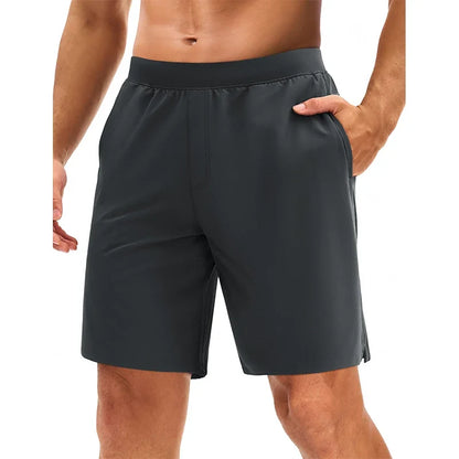 Men's UPF 50+ Athletic Running Shorts 8 inches Quick Dry Lightweight Workout Gym Sports Hiking Shorts with 3 Pockets