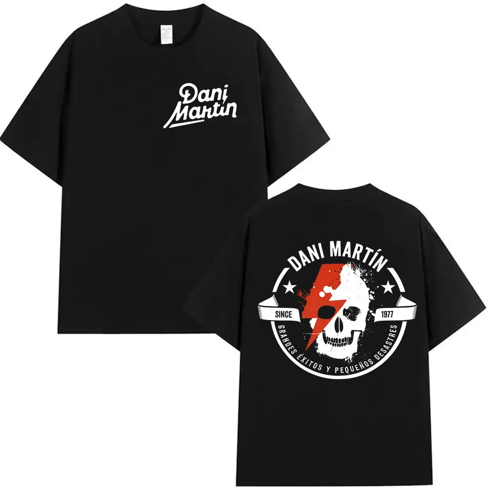 Rapper Dani Martin Tour 2025-2026 Merch T Shirts Men's Pop Music Clothing Short Sleeve T-shirt Man Hip Hop Gothic Vintage Tshirt