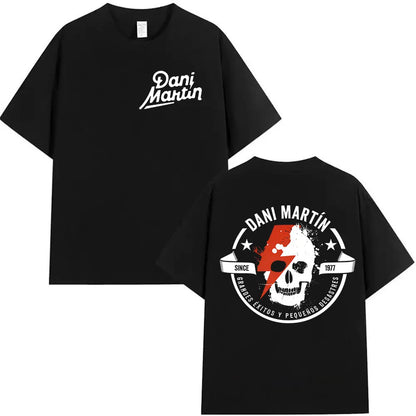 Rapper Dani Martin Tour 2025-2026 Merch T Shirts Men's Pop Music Clothing Short Sleeve T-shirt Man Hip Hop Gothic Vintage Tshirt
