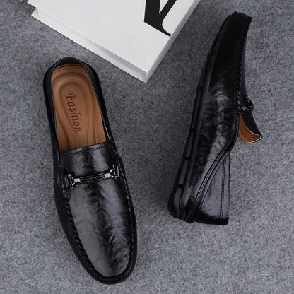 Genuine Leather Mens Loafers Casual Shoes Comfortable Moccasins Luxury Formal Slip on Flats Driving Shoes for Man Walking Shoes