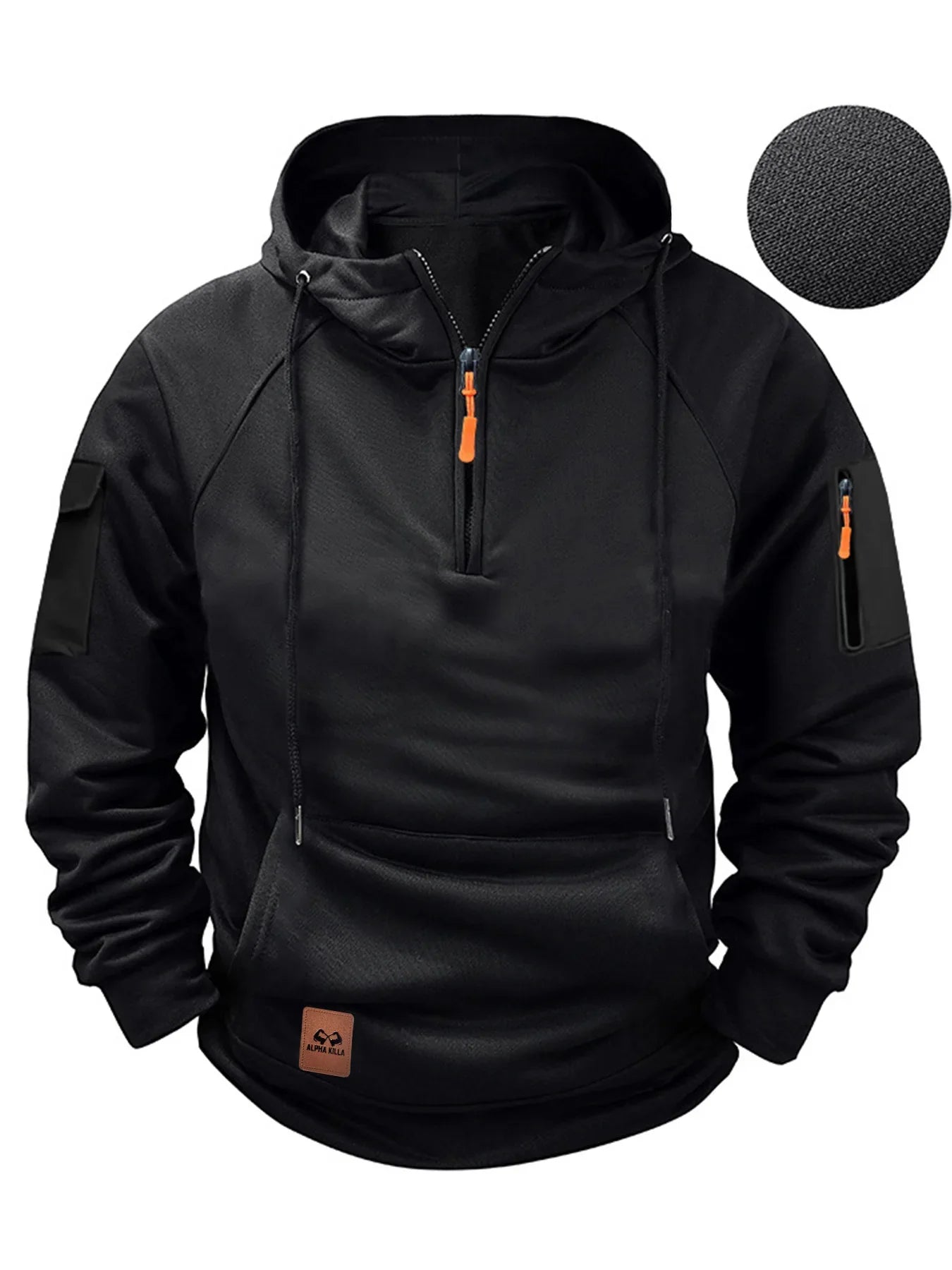 2025 New Men's Keep Warm Hoodie Streetwear Jacket Long Sleeve Sweatshirts Zipper Hooded Pullover Male Running Hooded Sweatshirt