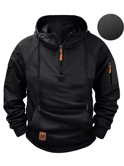 2025 New Men's Keep Warm Hoodie Streetwear Jacket Long Sleeve Sweatshirts Zipper Hooded Pullover Male Running Hooded Sweatshirt