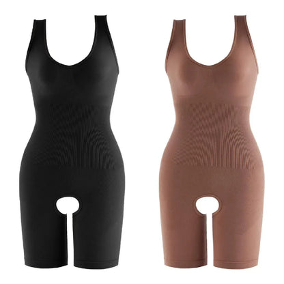 Shapewear One-Piece Body Sculpting Underwear Large Size Hip Lifting Tummy Control Open Bottom Briefs Comfortable Underwear