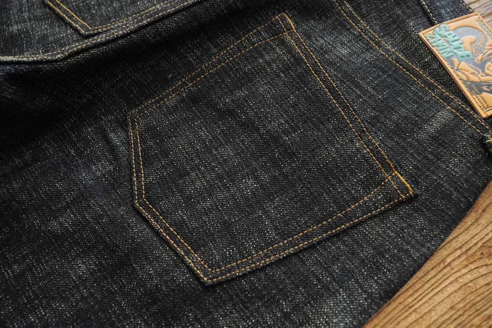 Mens Jeans Sanforized Selvedge Denim Jeans Limited EditionDouble-sided Dyeing 66 Fit 20 Oz