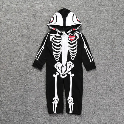 0-24Months Baby Boys Jumpsuits Halloween Costumes Children Halloween Cosplay Party Boy Clothes Long-sleeved Hoodie