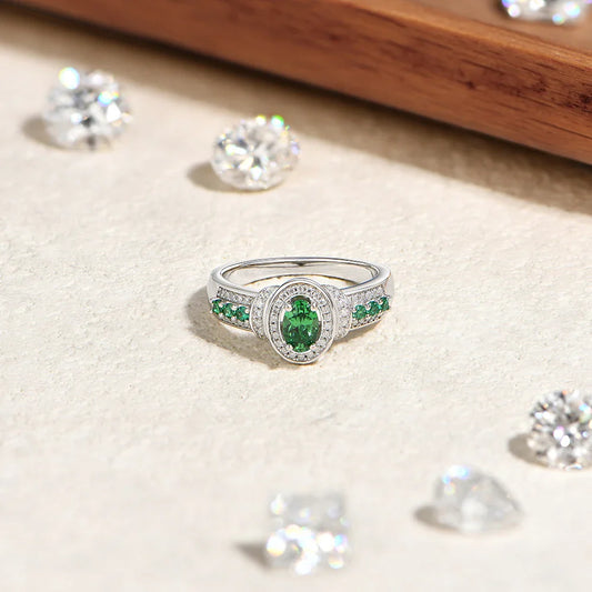 Bague en argent S925 avec émeraude de laboratoire de Zambie et zircon blanc pour femme, alliance de mariage, cadeaux de luxe vintage, bijoux