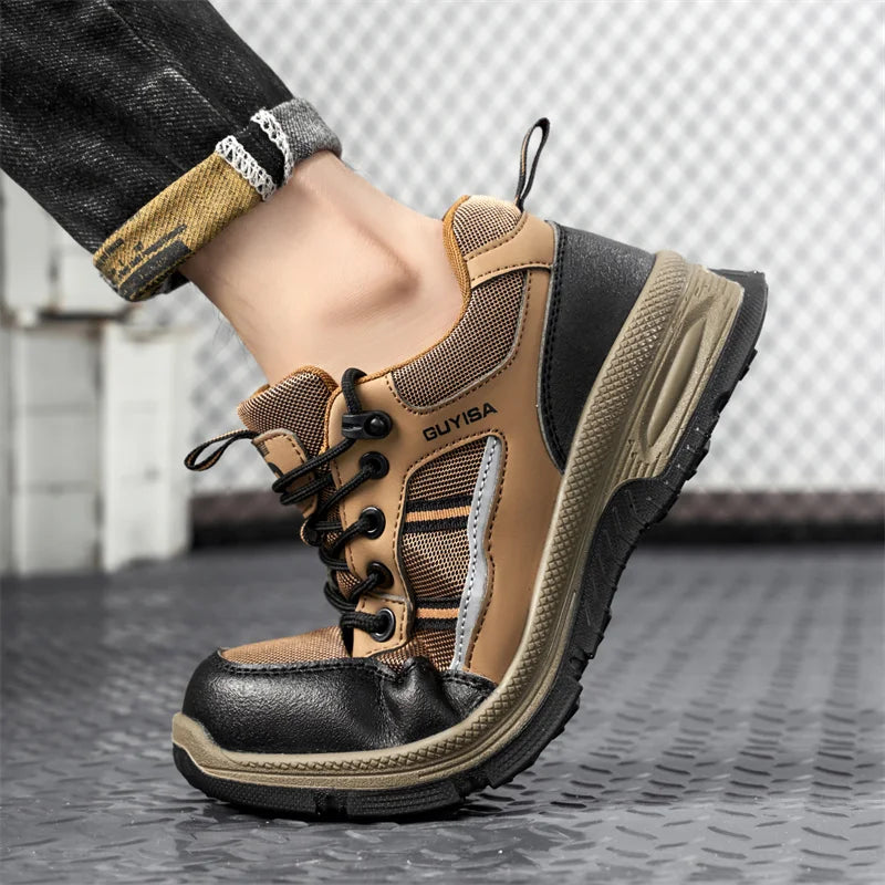 Latest 2024 Fashion Insulation 10KV Men Safety Work Shoes Sneakers Steel Toe Anti Smashing Indestructible Male Footwear