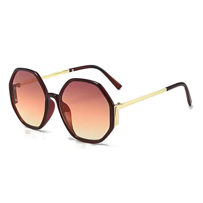 2026 New Sunglasses for Women Avant Garde Geometric Multi-color Gradient Frame Transparent Glasses