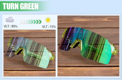 Photochromic Sunglasses Cycling Blue Outdoor Sports Bike Glasses Red Man MTB Fishing Glasses Eyewear Bicycle Goggles 2024