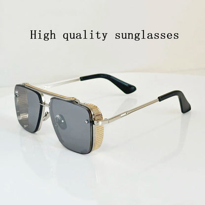 Metal Punk Sunglasses For Men Vintage Square Fashion Glasses 2024 Vacation Sunglasses Women Trendy Gafas De Sol Hombre Zonnebril