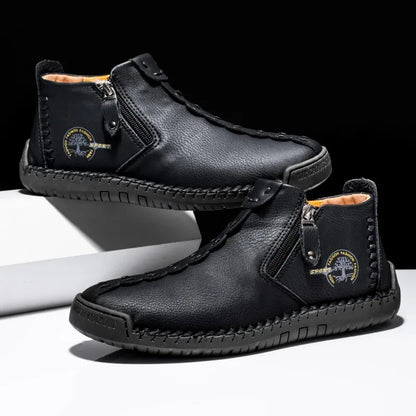 2026 New Style Comfortable Loafers Fashion Ethnic Style Casual Shoes Men's Slip-on Spring Breathable Boots Plus Size Ankle Boots