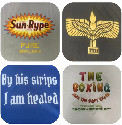 100% Cotton T-shirt Custom Logo Street Trend Short Sleeve T-shirt Embroidery Design European American Size Tops Printing Pattern