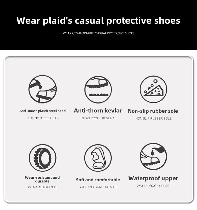 Fashion 2026 Genuine Leather Waterproof Men Safety Shoes Boots Work Sneakers Indestructible Steel Toe Nail Proof Male Footwear