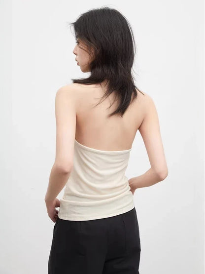 Fashion Women Tanks New Swinging Collar Hanging Neck Camis Slim Backless Sexy Suspender Female Vest Spring Summer 2026
