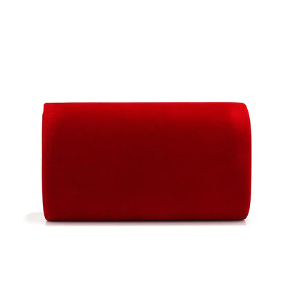 Red Color Women Evening Bags Cover Envelope Design Pary Wedding Girl Handbags With Chan Shoulder Clutch Velvet Fashion Purse