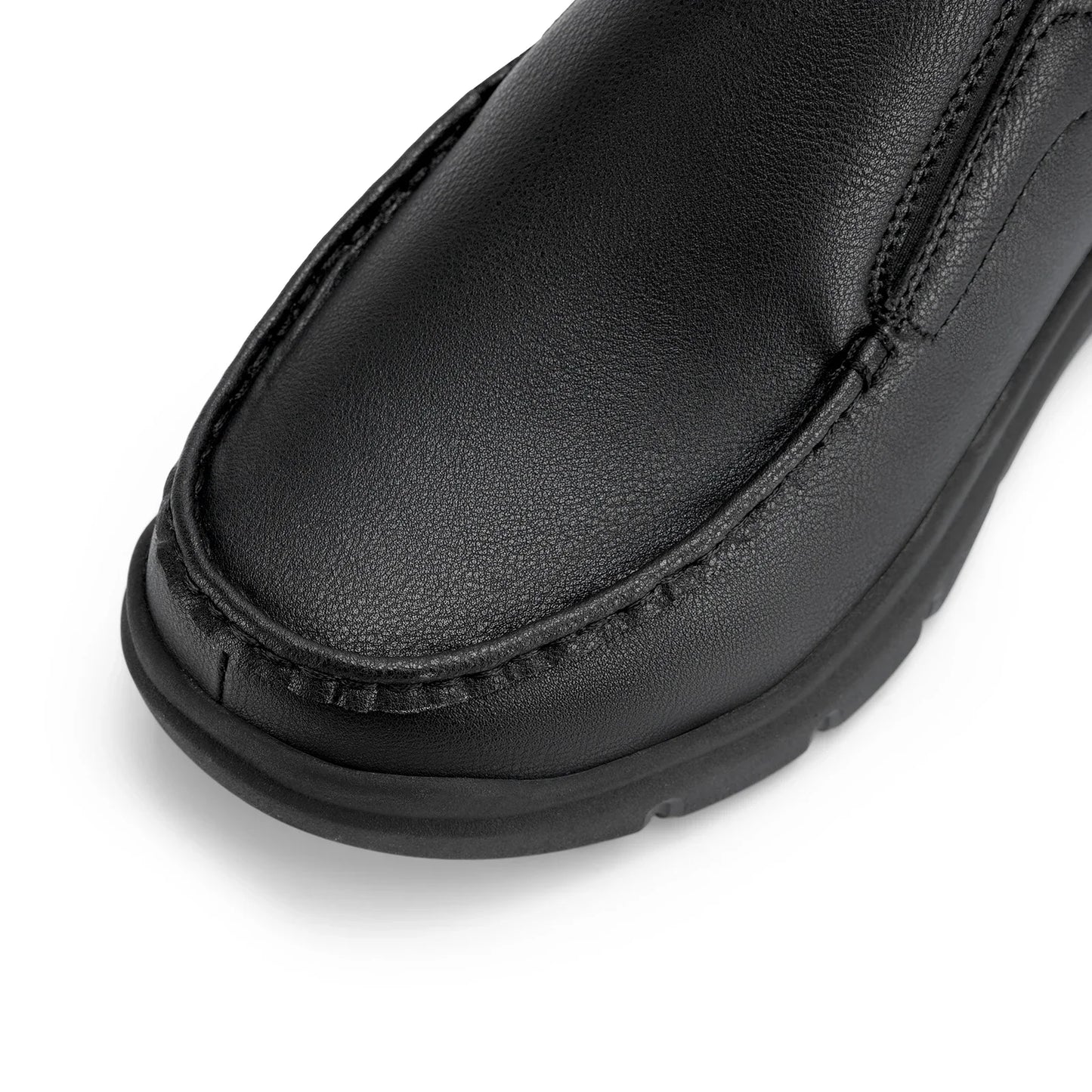 Men'S Loafers Slip-On Casual Shoes Leather Shoe Wide Width Lightweight For Swollen Feet With Arch Support Pain Relief