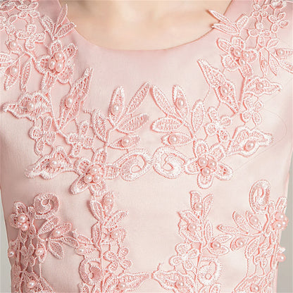 BX683 Kids Dresses For Girls Lace Dress Gown Princess Clothes Children Formal Evening Party Flower Girls Wedding Vestidois