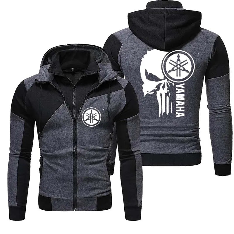 logo motorcycle racing team 2026 new men's double-layer zipper hooded outdoor extreme sports enthusiast hooded sweatshirt