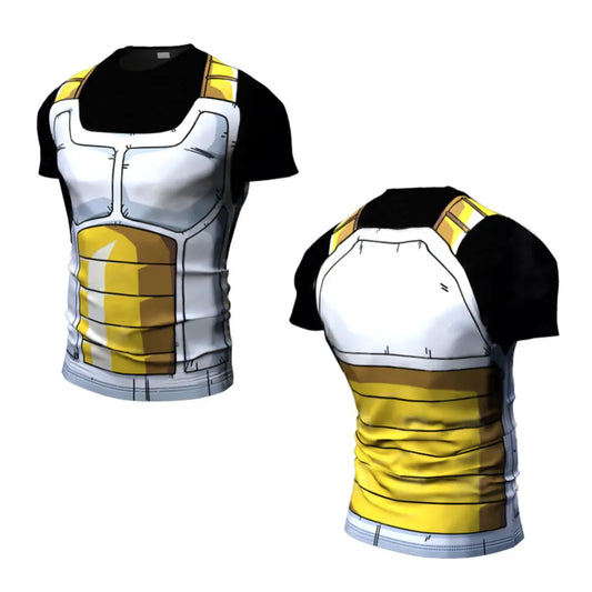 2026 Summer Dragon Ball Vegeta Saiyan Armor 3D Print Oversized Crew Neck T-Shirt High Quality Anime Streetwear Y2K Casual Tops