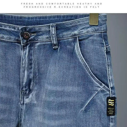 2026 Mens Summer Distressed Denim Shorts Baggy Casual Ripped Jeans Straight Leg Five Inch Shorts Streetwear Loose Fit