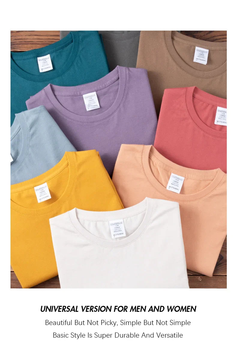 6.7oz 190grams Combed Cotton Tees Tshirts Mens Solid Tops Woman Male Custom Team Uniform Class Clothes Summer Customization