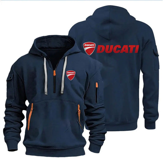 Men's Hooded Sweatshirt Spring Autumn Outdoor Sportswear Fashionable Casual Motorcycle Enthusiasts Clothing 2026