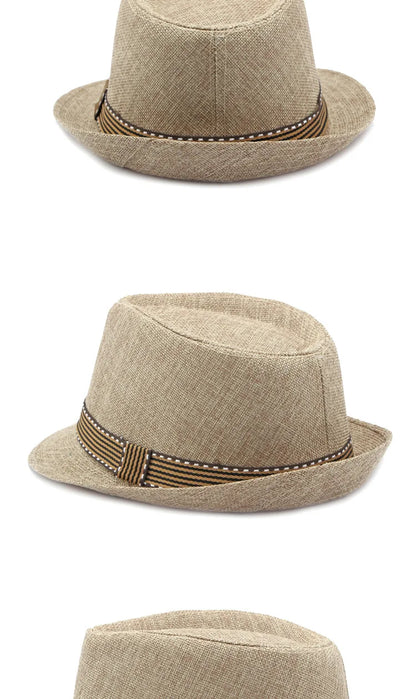 Middle-aged and Elderly MenHats Retro Jazz Hats Fashion Beach Hats Sun Visor Hat Women in Summer.