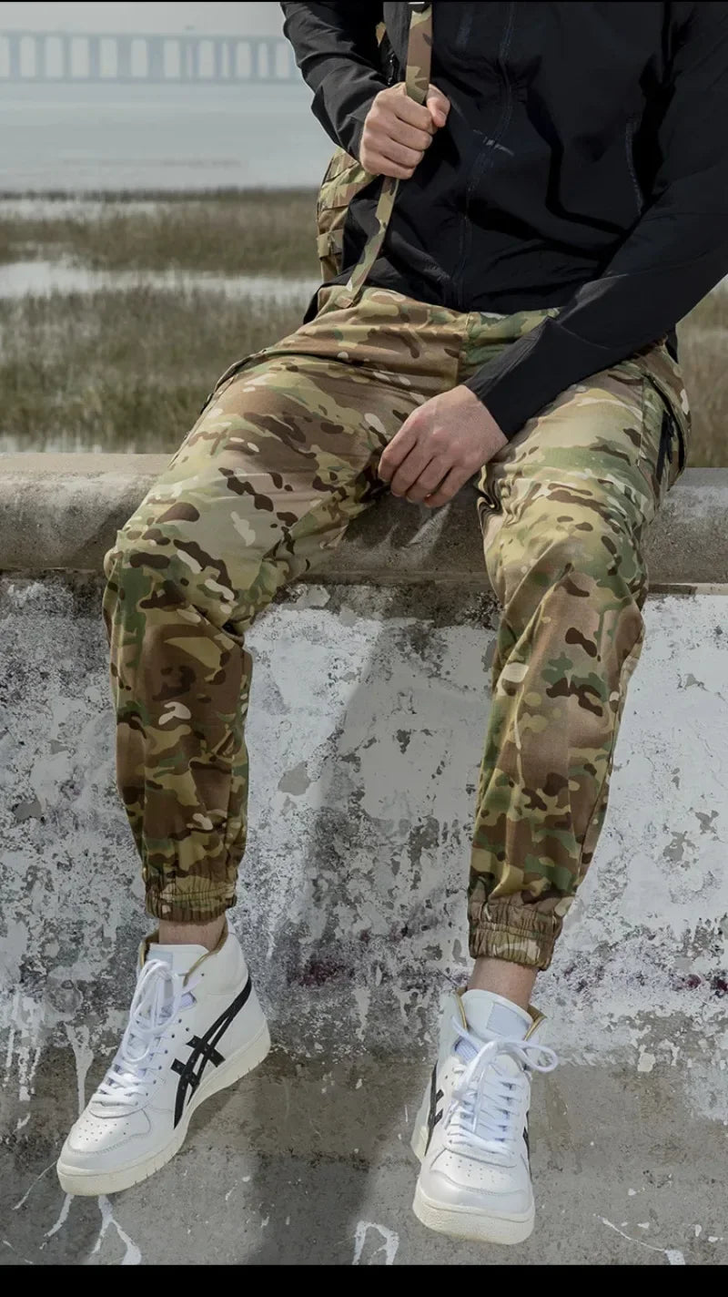 Men Camouflage Tactical Pants Camping Hiking Jogger Trousers Casual Waterproof Fashion Hunting Outdoors Casual Cargo Pants