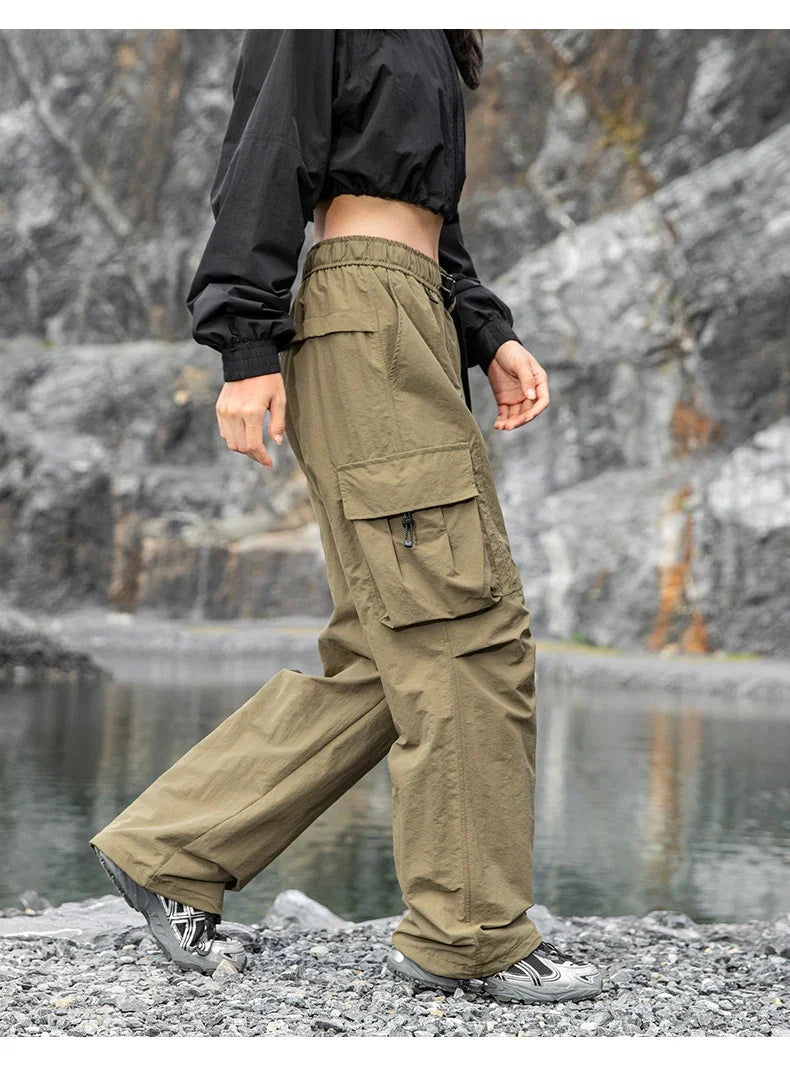 Outdoor Hiking Pants Male Waterproof Wear-Resistant Trekking Paratrooper Trousers Autumn Breathable Mountaineering Cargo Pants