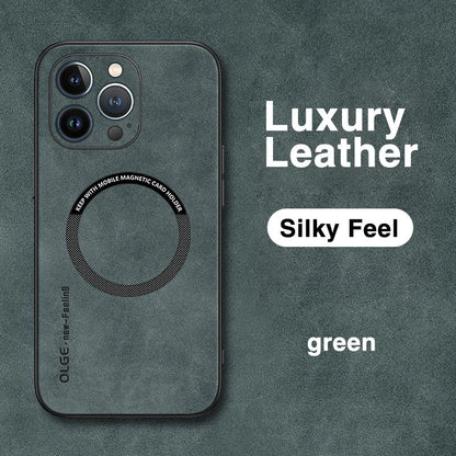 For Magsafe Luxury Leather Shockproof Phone Cases For iPhone 16e 17 15 14 Plus 13 12 11 Pro Max Magnetic Wireless Charging Cover