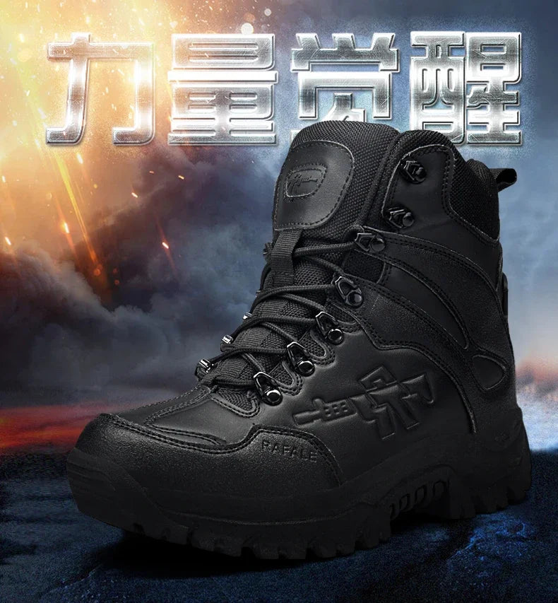 New Men Tactical Boots Army Breathable Desert High Quality Unisex Waterproof Male Hunting Boots Ankle Work Climbing Hiking Shoes