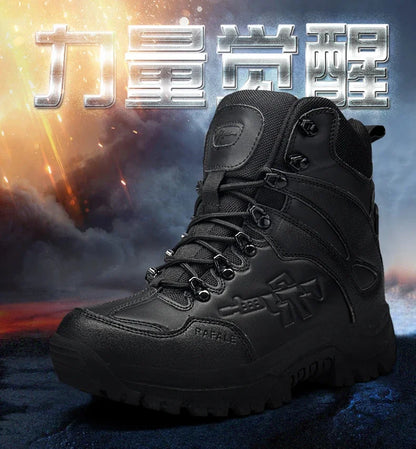 New Men Tactical Boots Army Breathable Desert High Quality Unisex Waterproof Male Hunting Boots Ankle Work Climbing Hiking Shoes