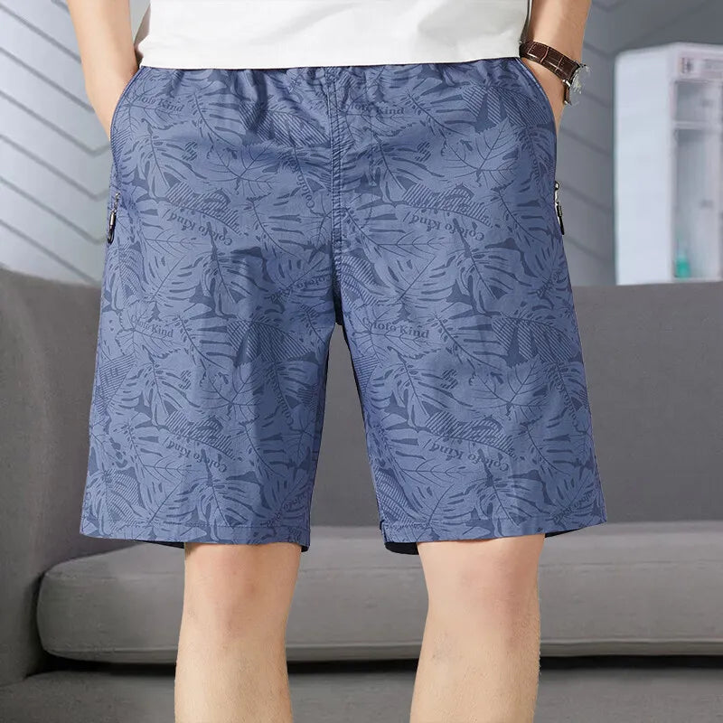 Men's Quick Dry Cotton Short Relaxed Fit Casual Sweat Shorts Joggers Big Size 6XL Man Beach Print Shorts Swimsuit