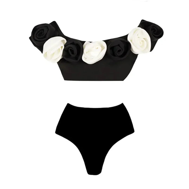 2023 High Quality One Piece Swimsuit Floral Ruffle Printed Push Up Women Bikini Set Swimwear Slimming Bathing Suit Beach Wear