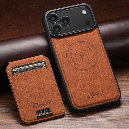 2 in 1 Leather Case For iPhone 17 Promax Air 16 Pro max 15 Plus 14 Pro 13 12 Wireless Charging Kickstand Card Slots Phone Cover