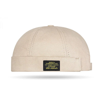 Brimless Hat for Men Women Cotton Classic Solid Color Beanie Beaded Hip Hop Hat for Outside Cycling Riding Activities
