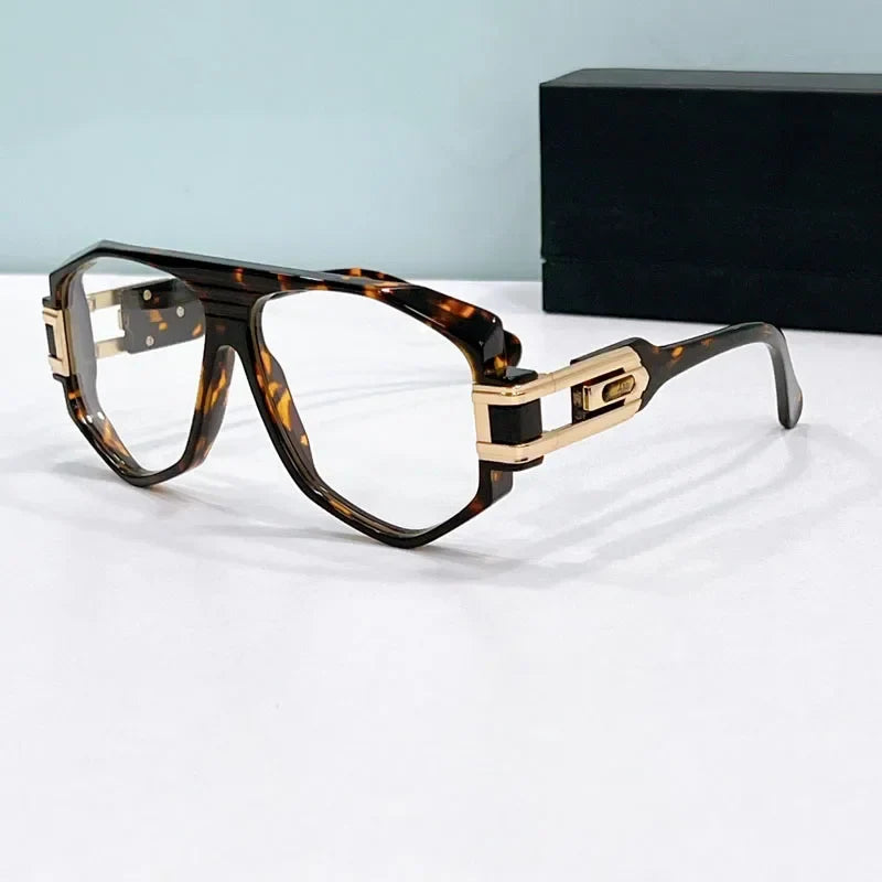 163 luxury designer men's sunglasses  women high quality acetate alloy irregular square frame Prescription eyeglasses fashion