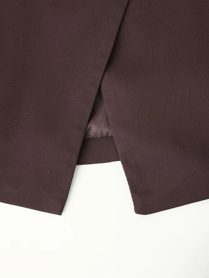 Women Fashion Solid Blazer Lapel Slim Double Breasted Long Suit Coat Female Wild Office Lady Commute Woman Outercoat Top