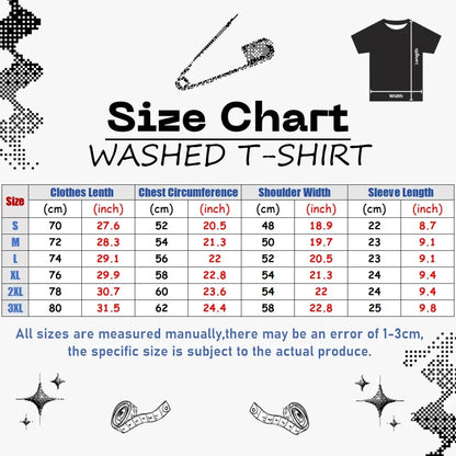 Y2k High Street Vintage Washed Men's Cotton T-Shirt Classic Movie Casual Loose Fit Short Sleeve Round Neck Tee Unisex Fans Gift