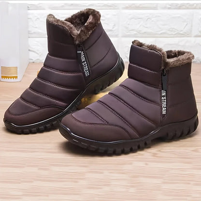 Men's shoes, men's sports shoes, winter zipper snow ankle boots, men's casual shoes, waterproof snow boots, free delivery shoes
