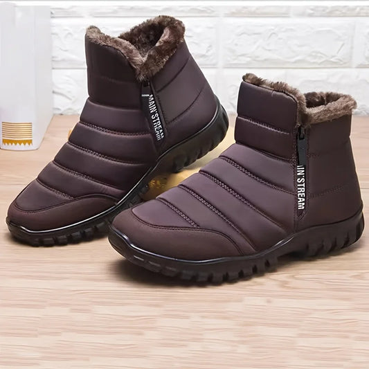 Men's shoes, men's sports shoes, winter zipper snow ankle boots, men's casual shoes, waterproof snow boots, free delivery shoes