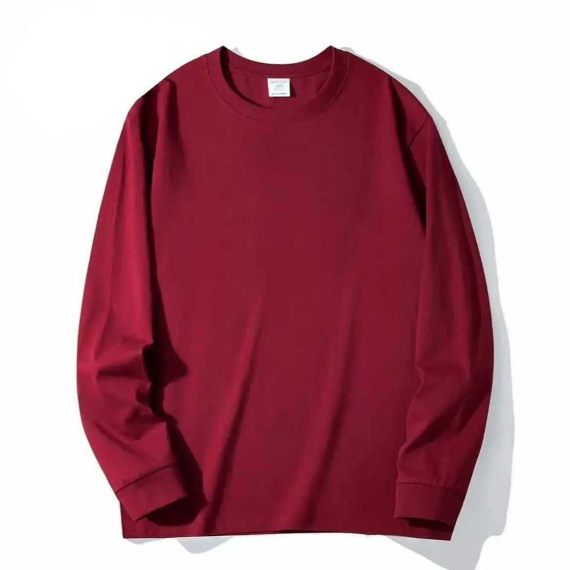 Black White GSM 500g Heavy-duty Pure Cotton T-shirt Thickened Threaded Round Neck Short Sleeves Three Needle Half Sleeve Tees