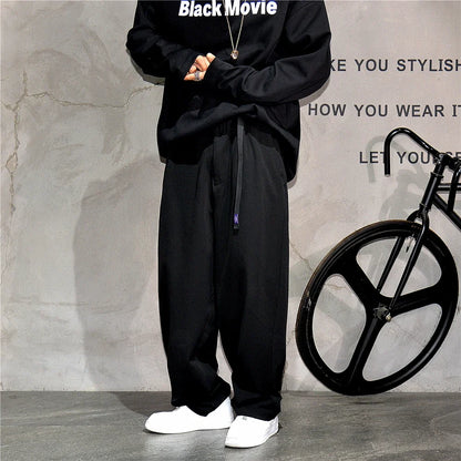 Japanese Vintage Casual Baggy Pants Mens Clothing High Quality Trend Straight Pants Fashion Loose Trousers Streetwear Pants Male